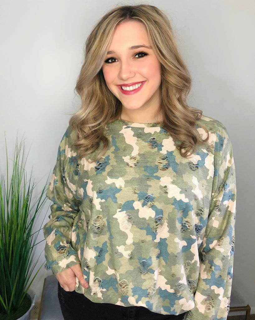 Sage Hunting Curvy Top