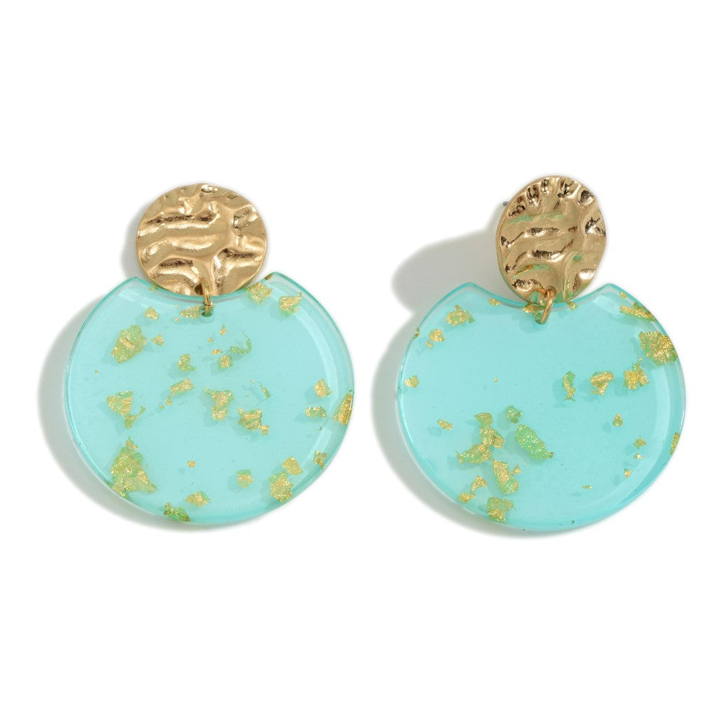 Foil Circle Earrings