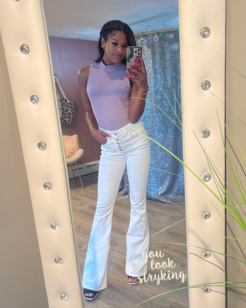 Macy Cream Flare Jean