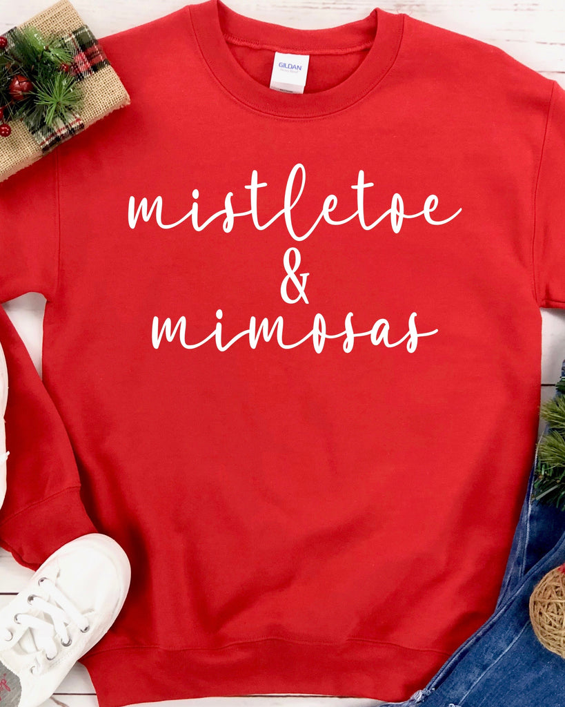 PREORDER MISTLETOE & MIMOSAS CREWNECK