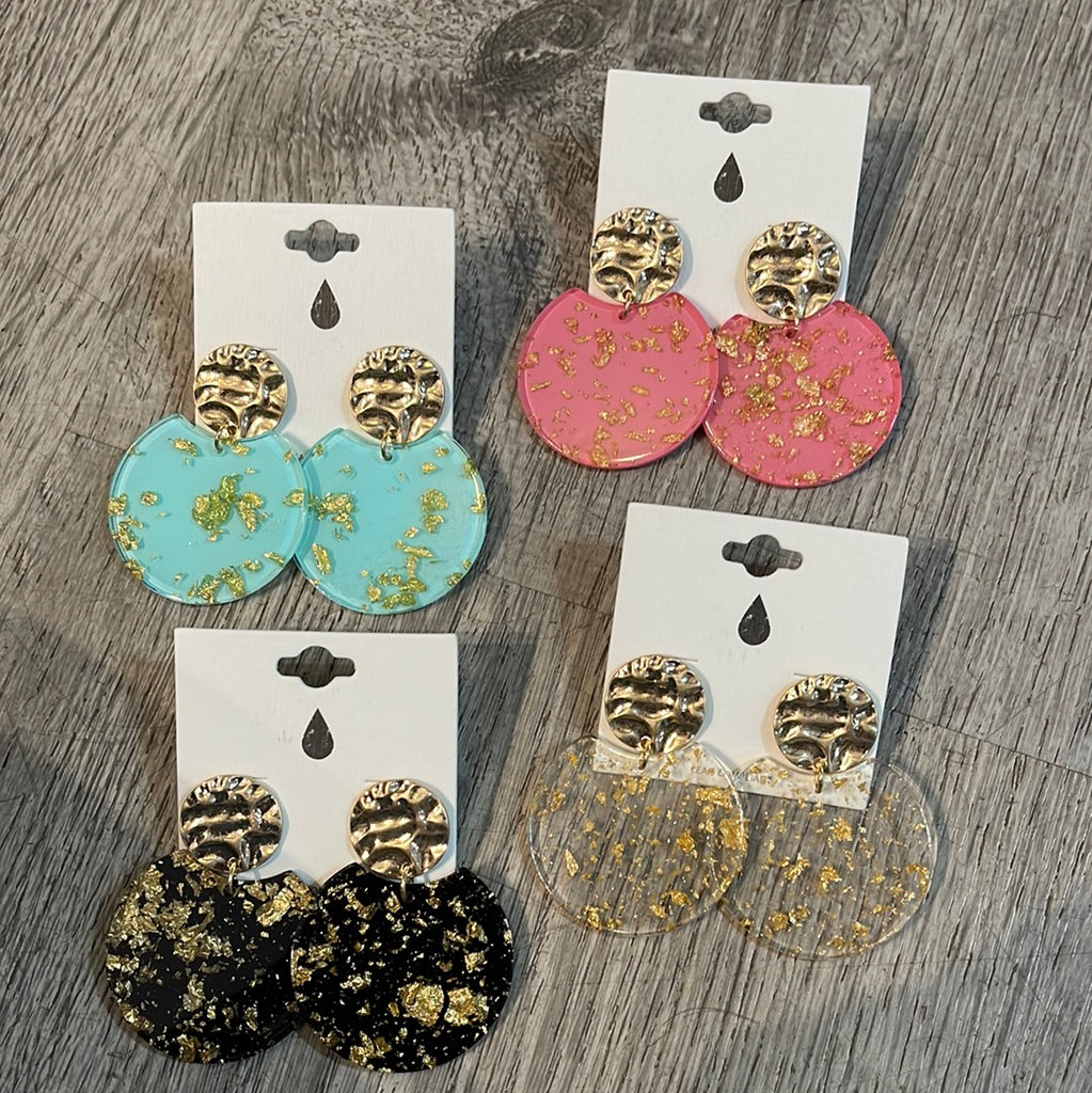 Foil Circle Earrings