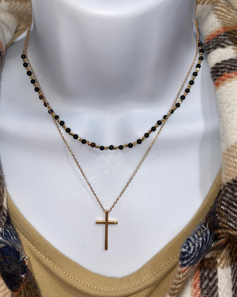 Beaded Cross Necklace