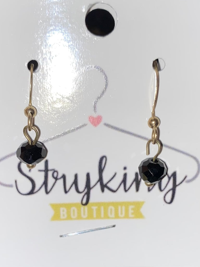 Pretty black necklace with matching earrings