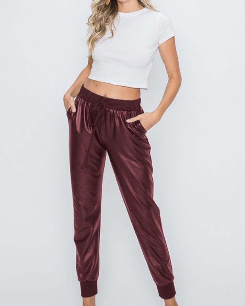 Rebel Faux Leather Jogger