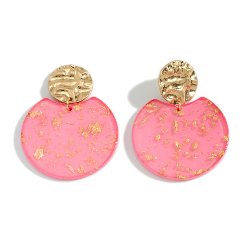 Foil Circle Earrings