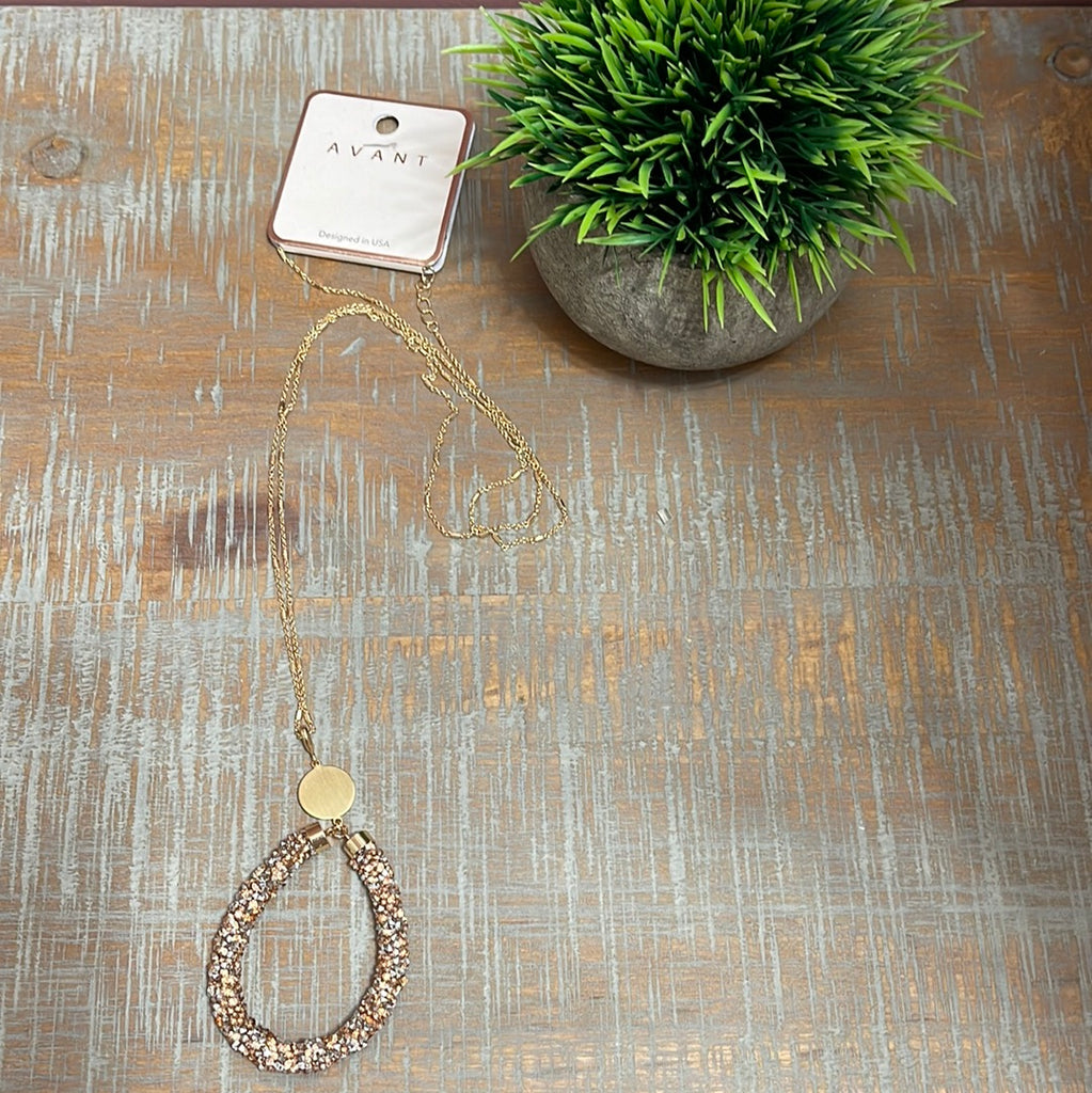 Tear Drop Long Necklace
