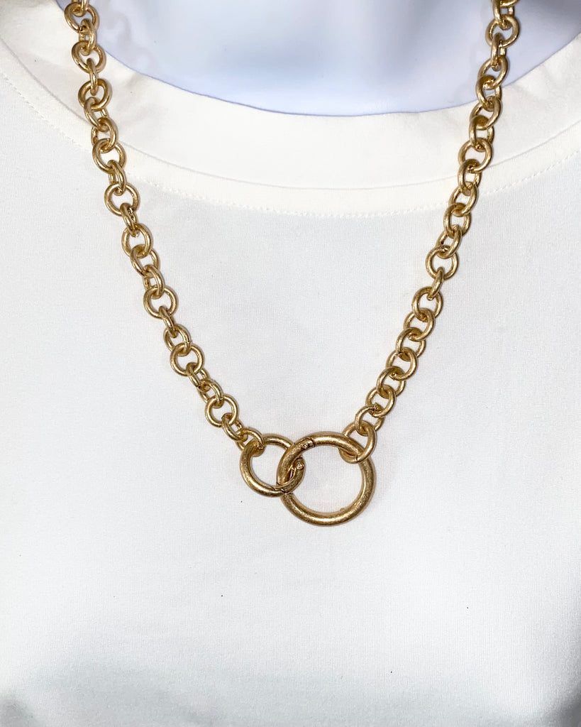 Knotted circle necklace
