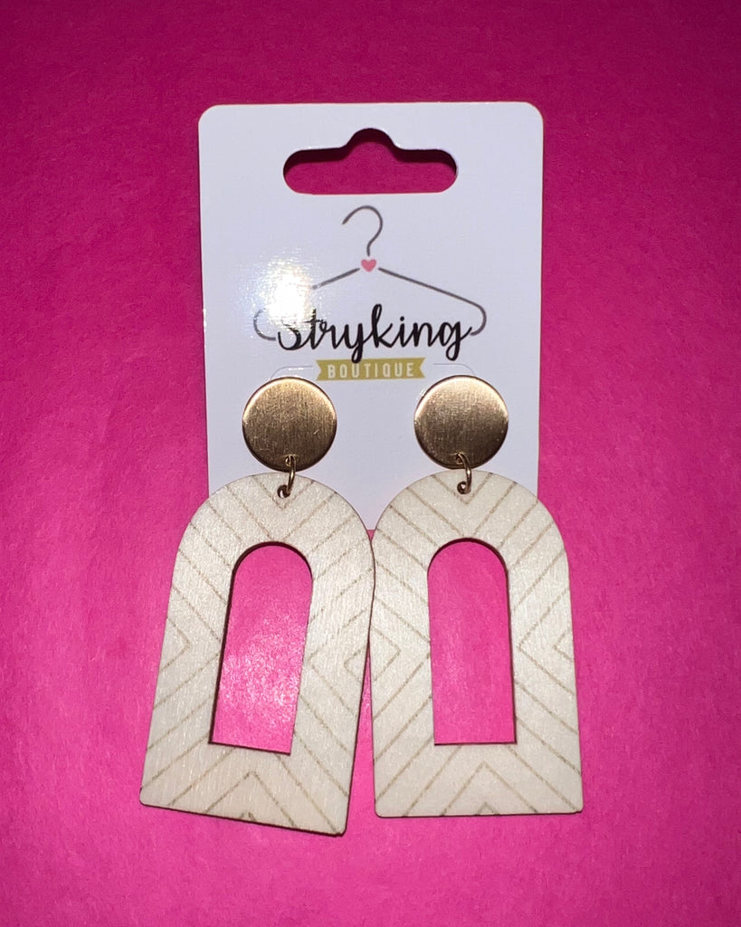 Wooden Arch Earring