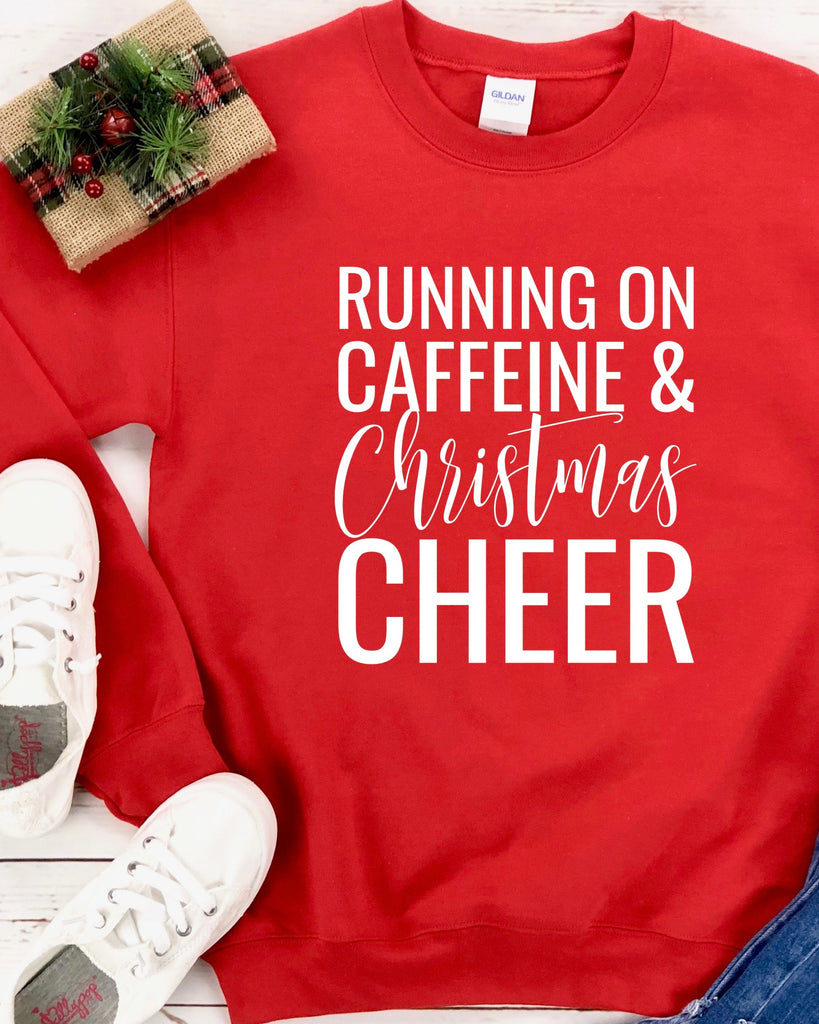 PREORDER CAFFEINE AND CHEER CREWNECK