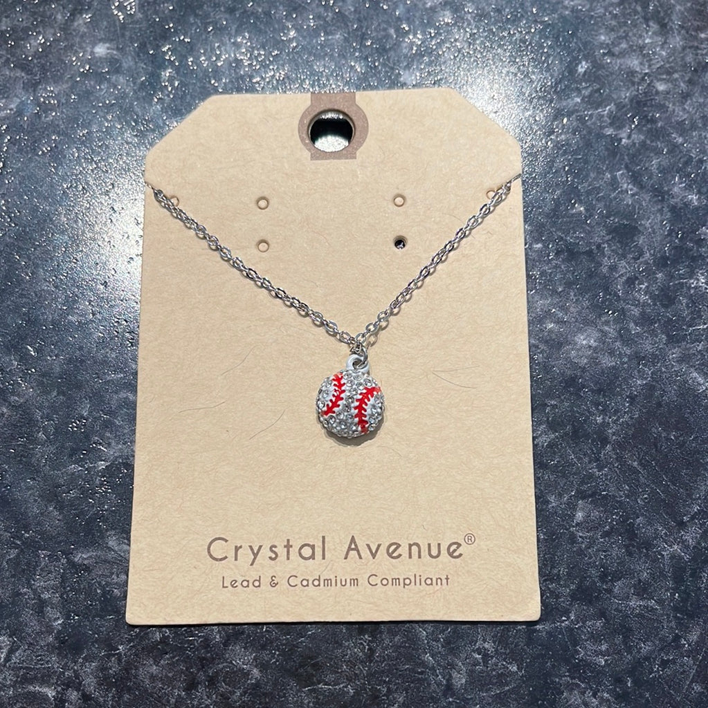 Baseball Pendant Necklace