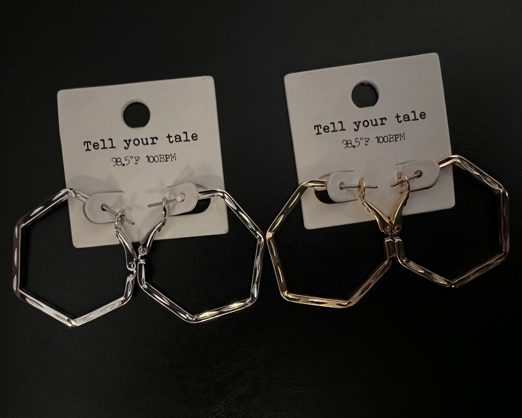 Broken Square Hoop Earrings