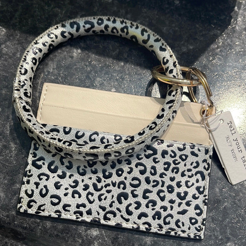 Snow Leopard Key Ring/Card Holder