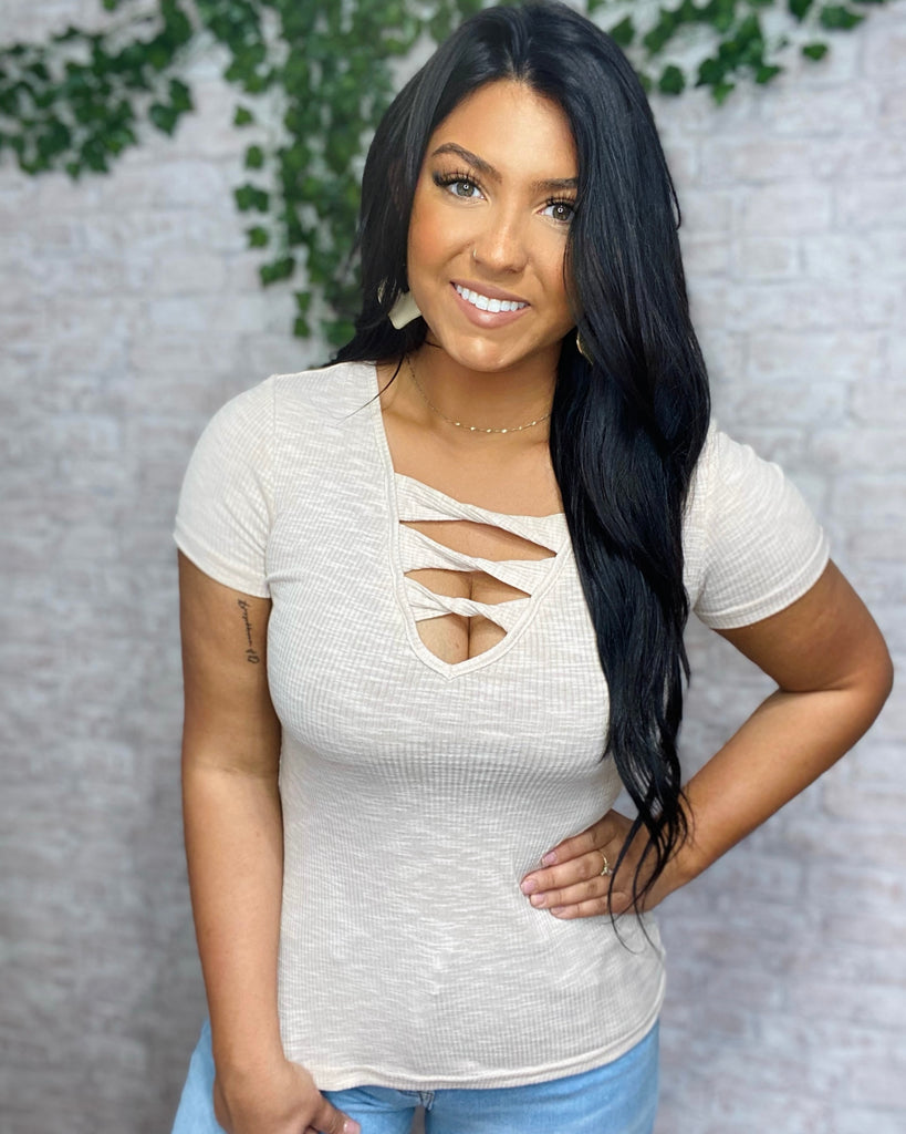 Creamy Criss-Cross Top
