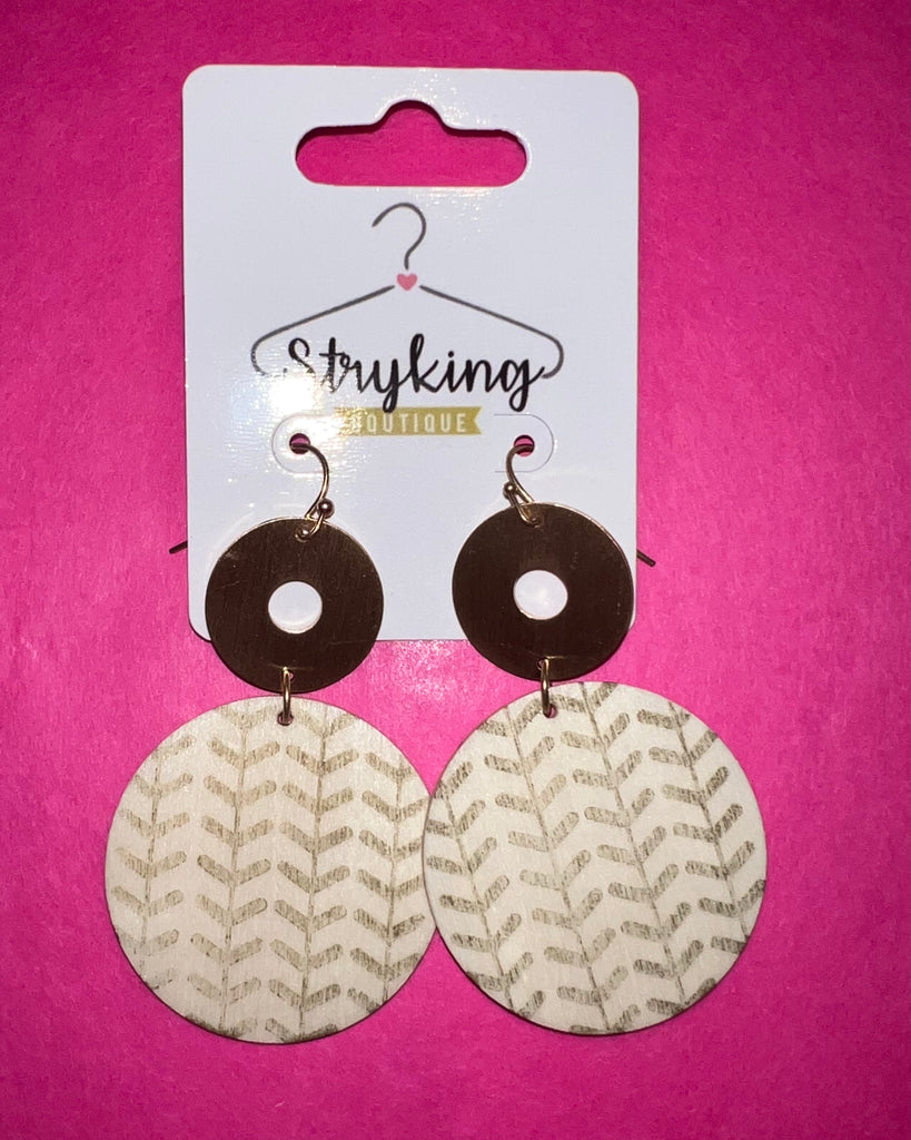 Leaf & Wood Earring