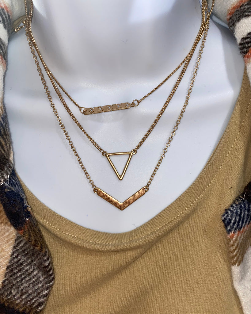 Stacked Arrow Necklace