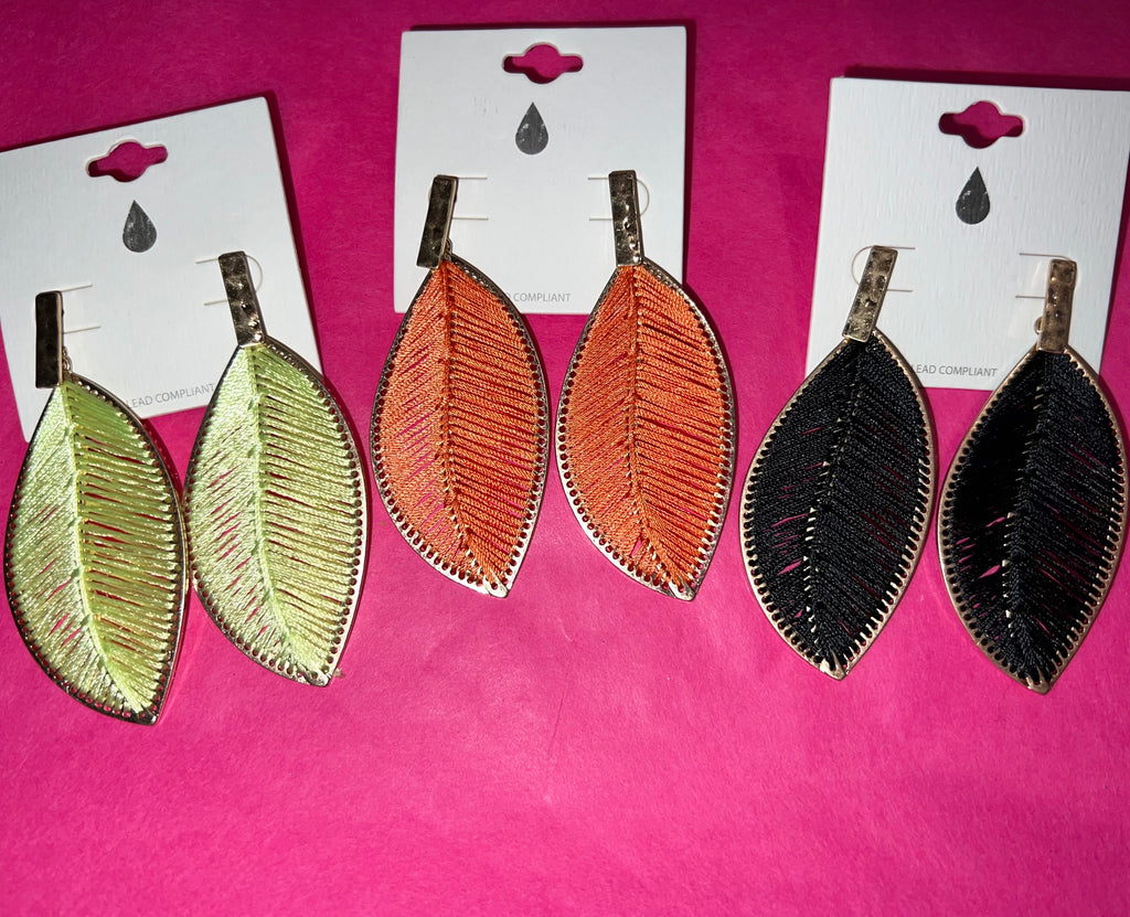 Tropical Leaf Earrings