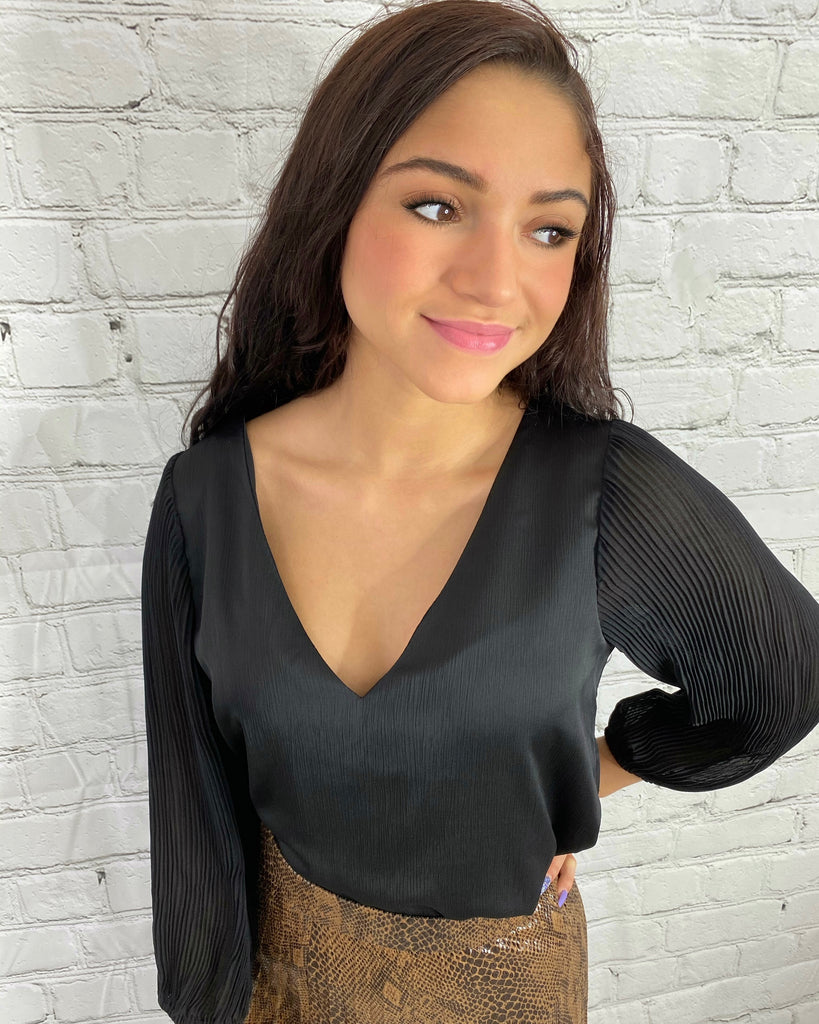 Onyx Waves Blouse