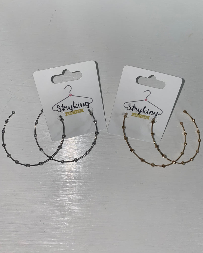 Balled Hoop Earring
