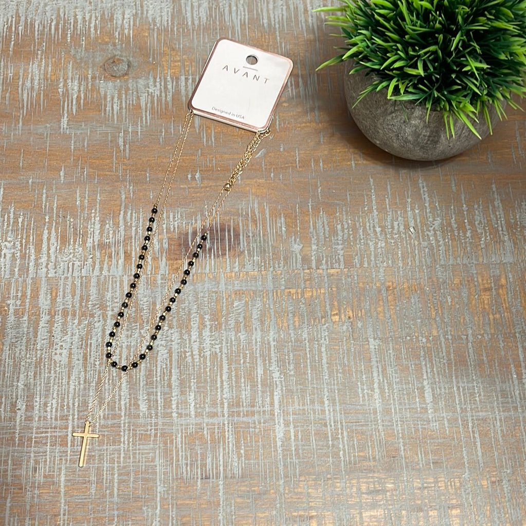 Black Cross Necklace