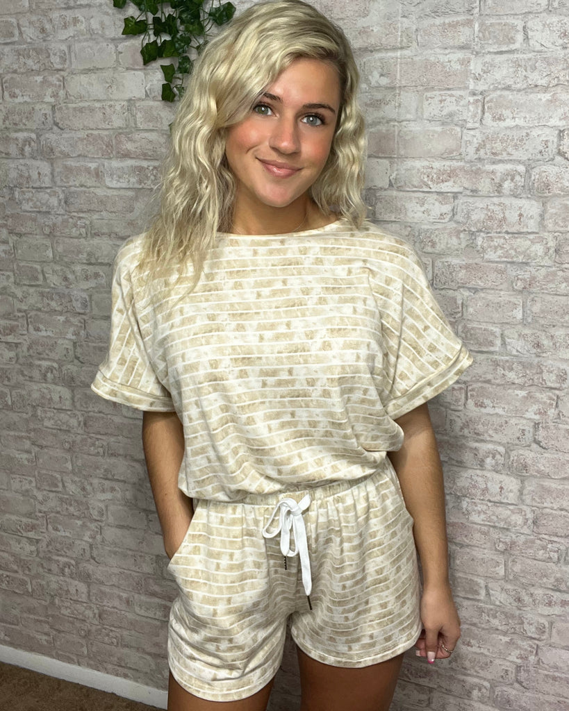 Strike Me Neutral Romper