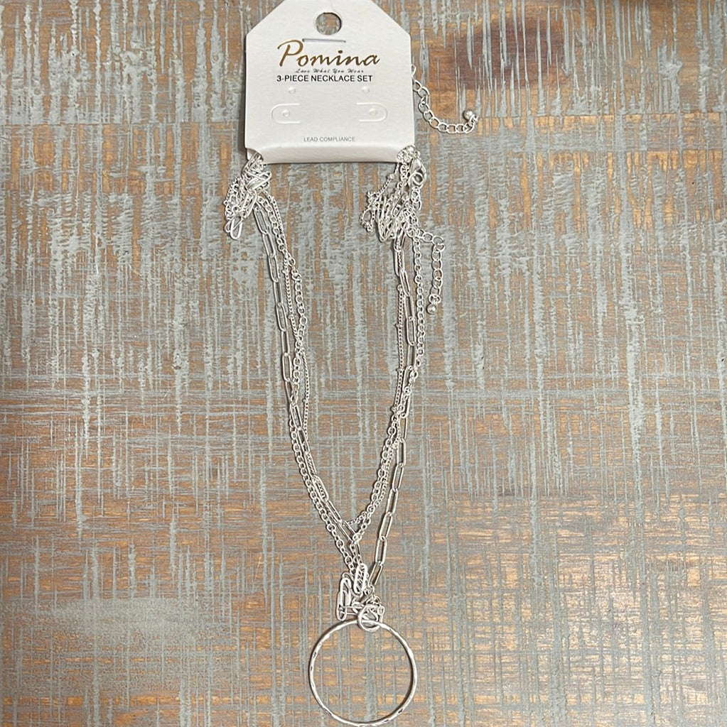 Circle Necklace Set