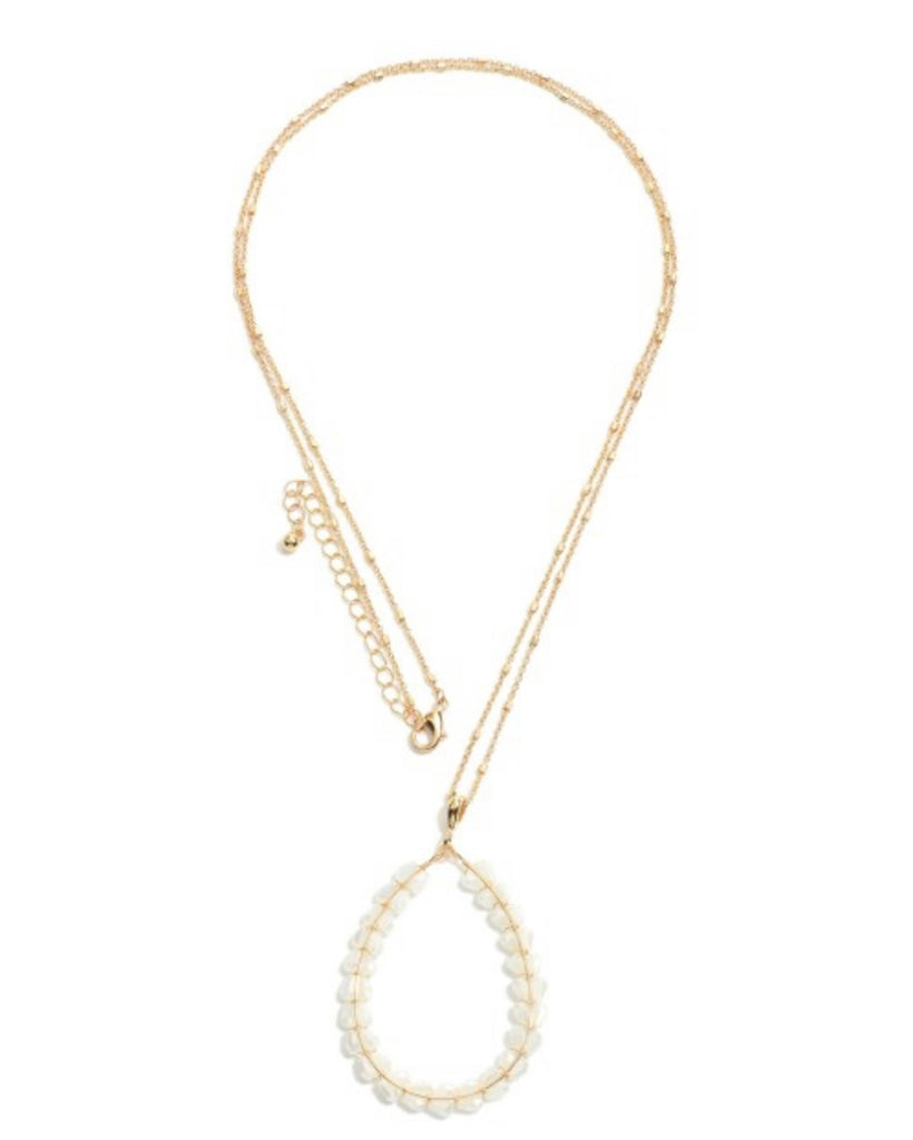 Tear Drop Long Necklace