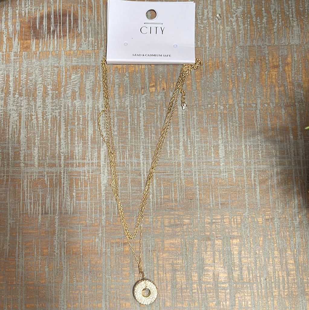 Crystal Donut Necklace