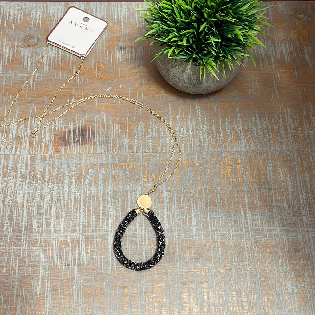 Tear Drop Long Necklace