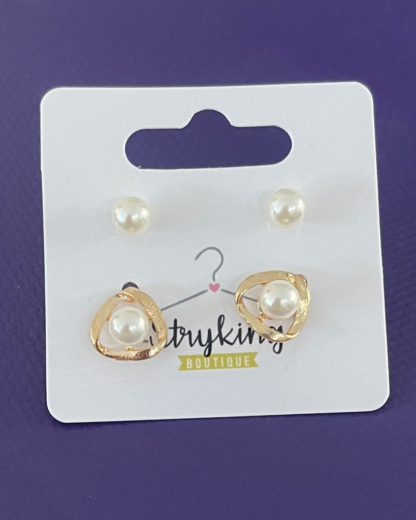 Pearl Stud Set
