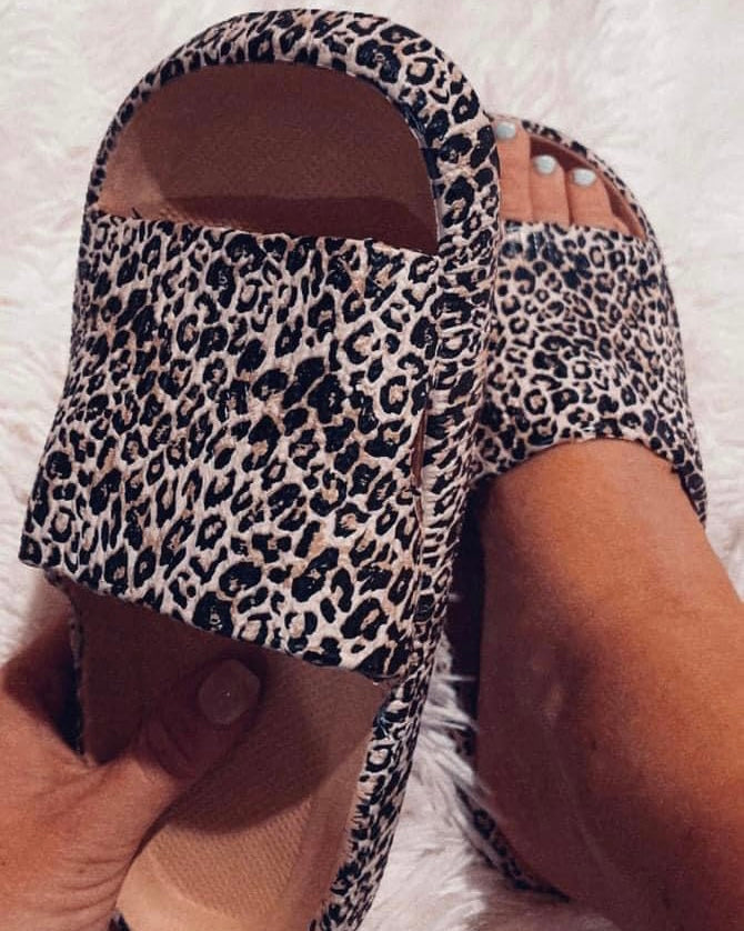 Luxe Leopard Slides