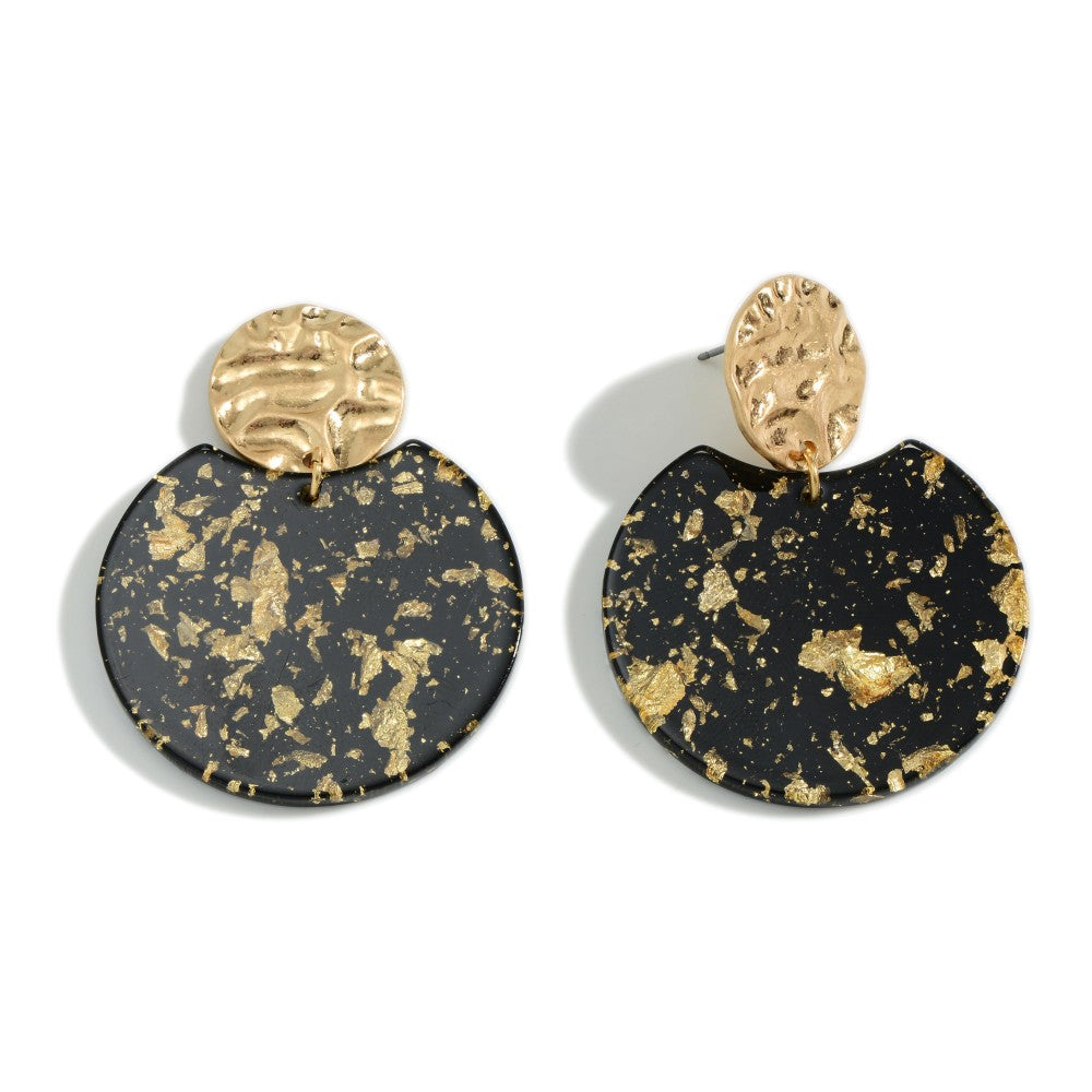 Foil Circle Earrings