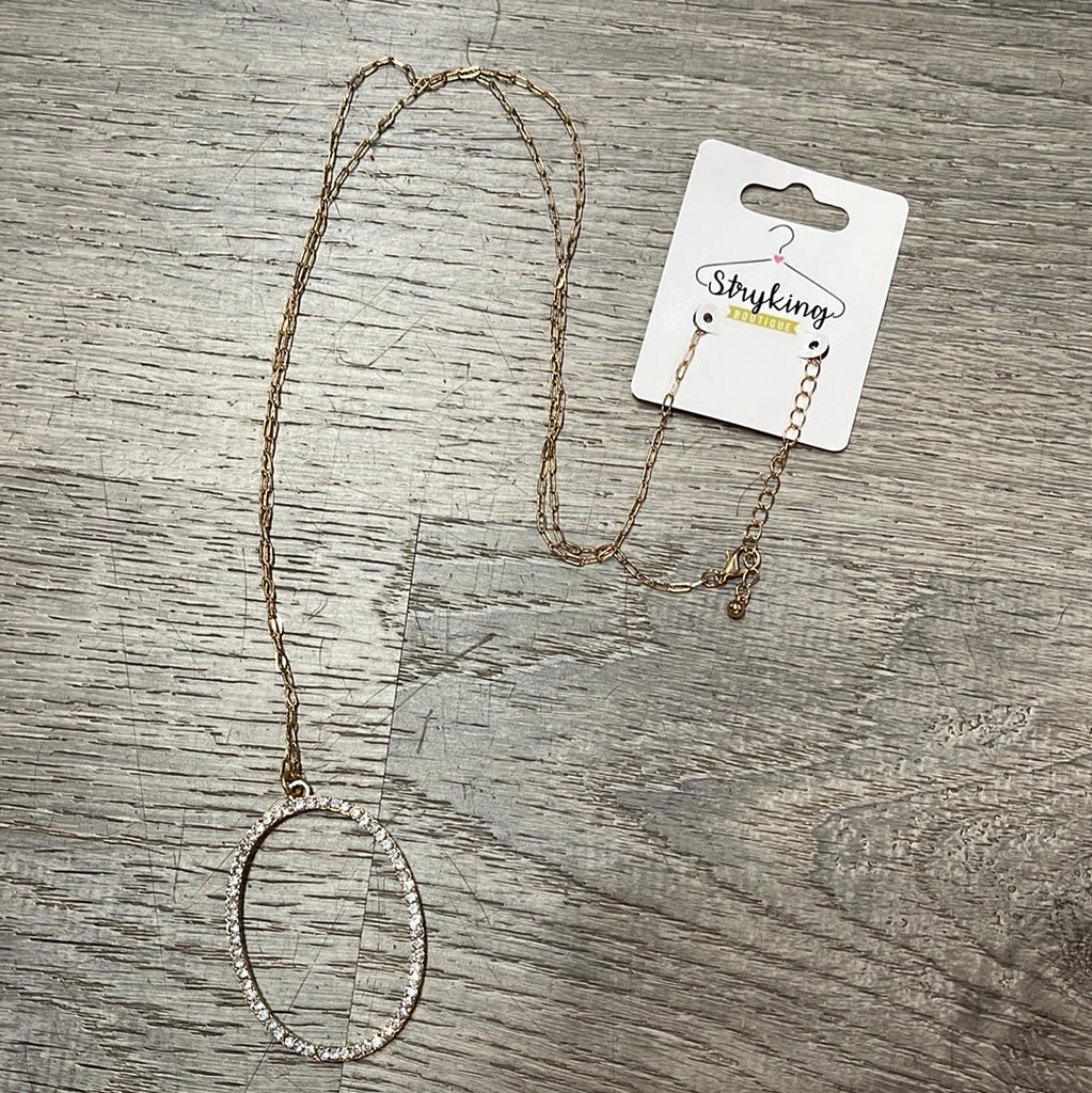 Oval Long Necklace