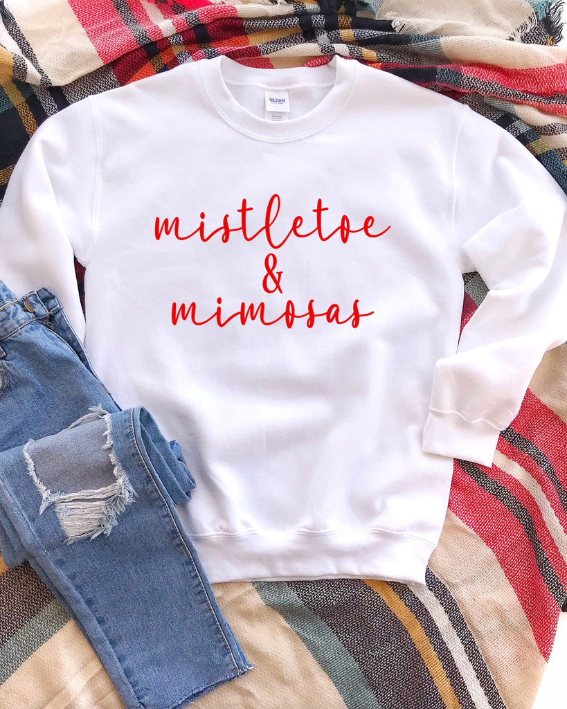 PREORDER MISTLETOE & MIMOSAS CREWNECK