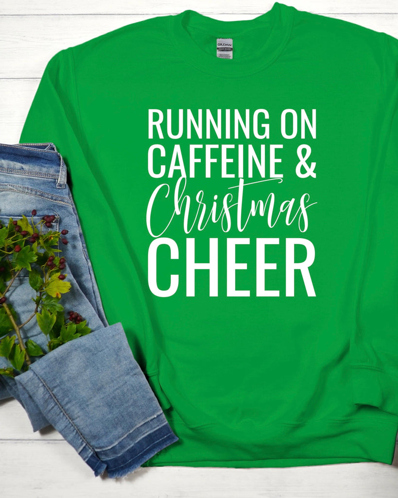 PREORDER CAFFEINE AND CHEER CREWNECK