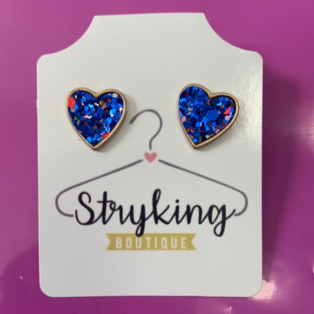 Sparkle heart stud