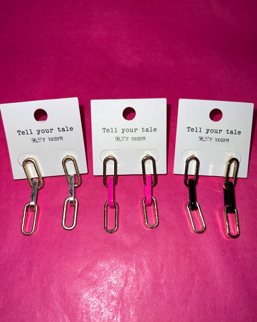 Paper Clip Dangle Earrings