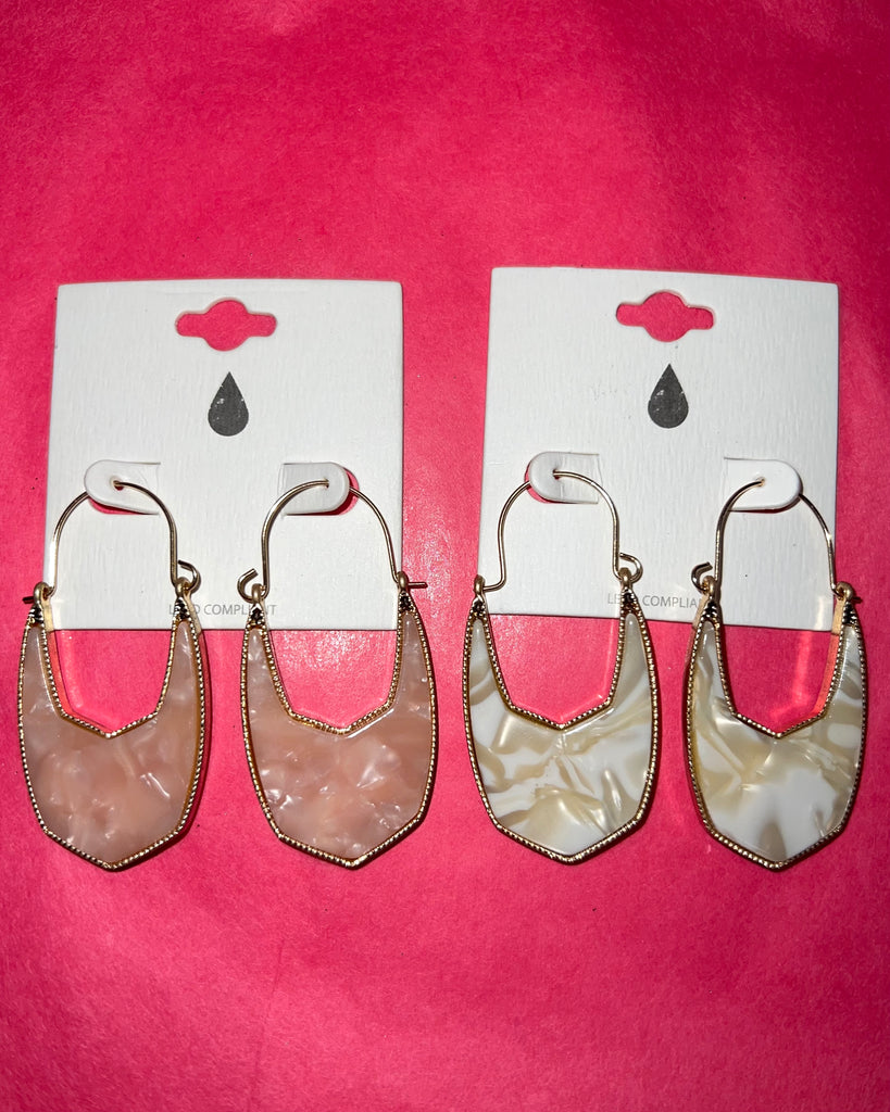 Marble Scoop Earrings
