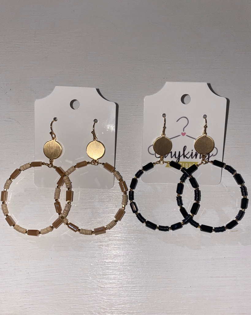 Beaded Hoops