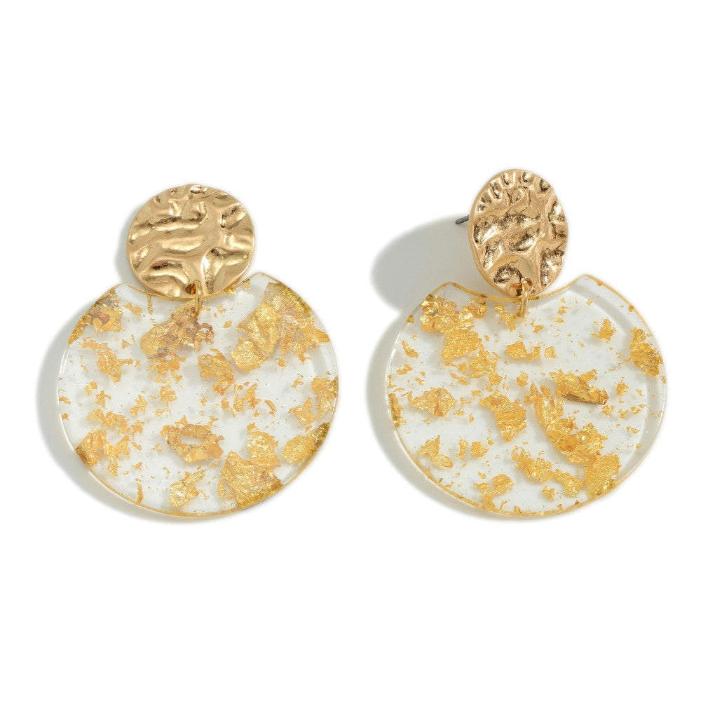 Foil Circle Earrings