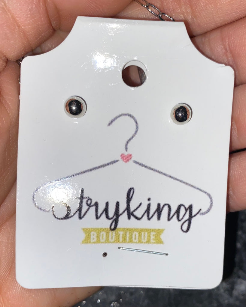 Rhinestone necklace w/ earrings